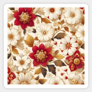 White Flowers Sticker